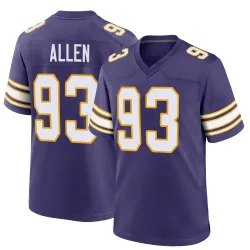 Youth Jonathan Allen Minnesota Vikings No.93 Game Classic Jersey - Purple