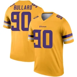 Youth Jonathan Bullard Minnesota Vikings No.90 Legend Inverted Jersey - Gold