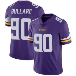 Youth Jonathan Bullard Minnesota Vikings No.90 Limited Team Color Vapor Untouchable Jersey - Purple