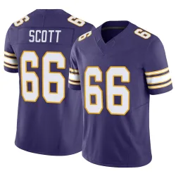 Youth Jordon Scott Minnesota Vikings No.66 Limited Classic Vapor F.U.S.E. Jersey - Purple