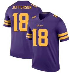 Youth Justin Jefferson Minnesota Vikings No.18 Legend Color Rush Jersey - Purple