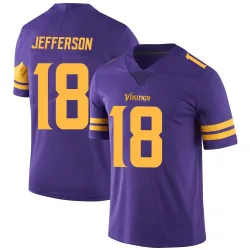 Youth Justin Jefferson Minnesota Vikings No.18 Limited Color Rush Jersey - Purple
