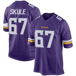 Youth Justin Skule Minnesota Vikings No.67 Game Team Color Jersey - Purple