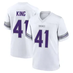 Youth Kobe King Minnesota Vikings No.41 Game Alternate Jersey - White