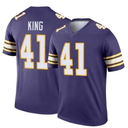 Youth Kobe King Minnesota Vikings No.41 Legend Classic Jersey - Purple