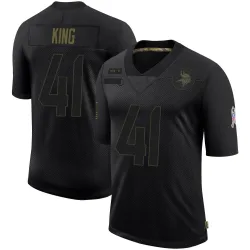 Youth Kobe King Minnesota Vikings No.41 Limited 2020 Salute To Service Jersey - Black