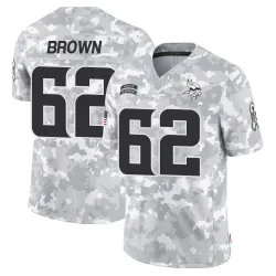 Youth Logan Brown Minnesota Vikings No.62 Limited 2024 Salute to Service Jersey - Arctic Camo