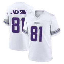 Youth Lucky Jackson Minnesota Vikings No.81 Game Alternate Jersey - White