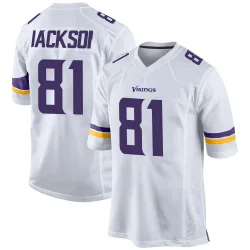 Youth Lucky Jackson Minnesota Vikings No.81 Game Jersey - White