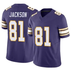 Youth Lucky Jackson Minnesota Vikings No.81 Limited Classic Vapor F.U.S.E. Jersey - Purple