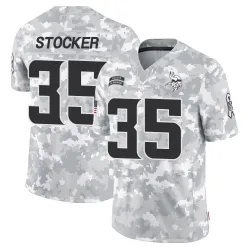 Youth Luke Stocker Minnesota Vikings No.35 Limited 2024 Salute to Service Jersey - Arctic Camo