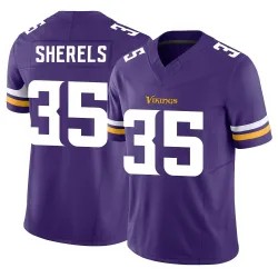 Youth Marcus Sherels Minnesota Vikings No.35 Limited Vapor F.U.S.E. Jersey - Purple