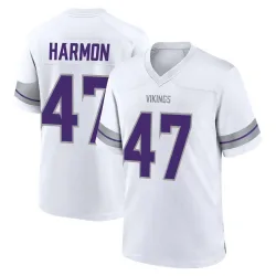Youth Matt Harmon Minnesota Vikings No.47 Game Alternate Jersey - White