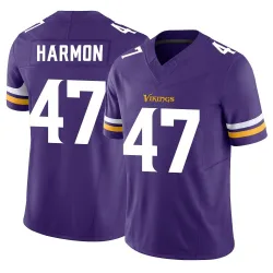 Youth Matt Harmon Minnesota Vikings No.47 Limited Vapor F.U.S.E. Jersey - Purple