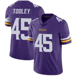 Youth Max Tooley Minnesota Vikings No.45 Limited Team Color Vapor Untouchable Jersey - Purple