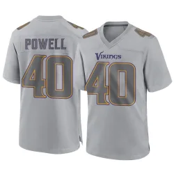 Youth Mishael Powell Minnesota Vikings No.40 Game Atmosphere Fashion Jersey - Gray