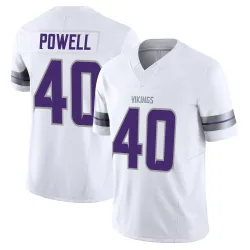 Youth Mishael Powell Minnesota Vikings No.40 Limited Alternate Vapor F.U.S.E. Jersey - White