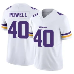 Youth Mishael Powell Minnesota Vikings No.40 Limited Vapor F.U.S.E. Jersey - White