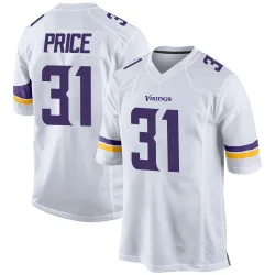 Youth Myles Price Minnesota Vikings No.31 Game Jersey - White