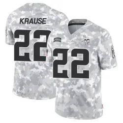 Youth Paul Krause Minnesota Vikings No.22 Limited 2024 Salute to Service Jersey - Arctic Camo