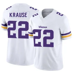 Youth Paul Krause Minnesota Vikings No.22 Limited Vapor F.U.S.E. Jersey - White