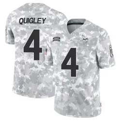 Youth Ryan Quigley Minnesota Vikings No.4 Limited 2024 Salute to Service Jersey - Arctic Camo