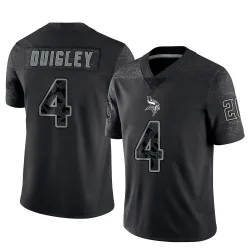 Youth Ryan Quigley Minnesota Vikings No.4 Limited Reflective Jersey - Black