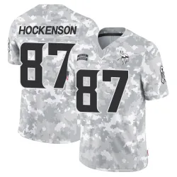 Youth T.J. Hockenson Minnesota Vikings No.87 Limited 2024 Salute to Service Jersey - Arctic Camo