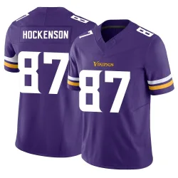 Youth T.J. Hockenson Minnesota Vikings No.87 Limited Vapor F.U.S.E. Jersey - Purple