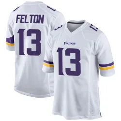 Youth Tai Felton Minnesota Vikings No.13 Game Jersey - White