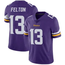 Youth Tai Felton Minnesota Vikings No.13 Limited Team Color Vapor Untouchable Jersey - Purple