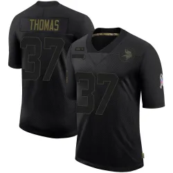 Youth Tavierre Thomas Minnesota Vikings No.37 Limited 2020 Salute To Service Jersey - Black