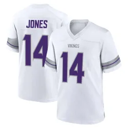 Youth Tim Jones Minnesota Vikings No.14 Game Alternate Jersey - White