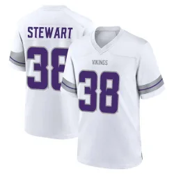 Youth Tre Stewart Minnesota Vikings No.38 Game Alternate Jersey - White
