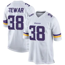 Youth Tre Stewart Minnesota Vikings No.38 Game Jersey - White