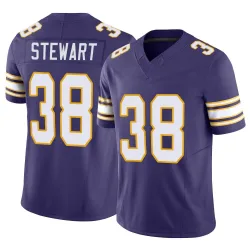 Youth Tre Stewart Minnesota Vikings No.38 Limited Classic Vapor F.U.S.E. Jersey - Purple