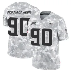 Youth Tyrion Ingram-Dawkins Minnesota Vikings No.90 Limited 2024 Salute to Service Jersey - Arctic Camo