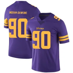 Youth Tyrion Ingram-Dawkins Minnesota Vikings No.90 Limited Color Rush Jersey - Purple