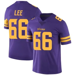 Youth Vershon Lee Minnesota Vikings No.66 Limited Color Rush Jersey - Purple