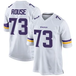 Youth Walter Rouse Minnesota Vikings No.73 Game Jersey - White