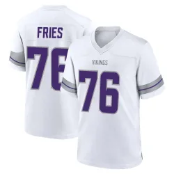 Youth Will Fries Minnesota Vikings No.76 Game Alternate Jersey - White