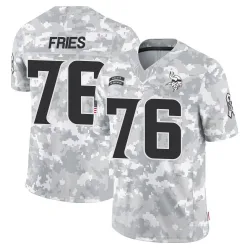 Youth Will Fries Minnesota Vikings No.76 Limited 2024 Salute to Service Jersey - Arctic Camo