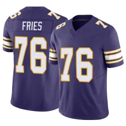 Youth Will Fries Minnesota Vikings No.76 Limited Classic Vapor F.U.S.E. Jersey - Purple