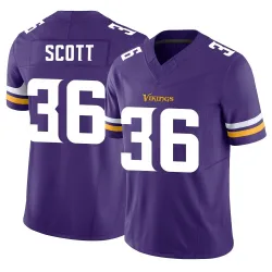 Youth Zavier Scott Minnesota Vikings No.36 Limited Vapor F.U.S.E. Jersey - Purple