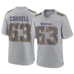 Youth Zeke Correll Minnesota Vikings No.63 Game Atmosphere Fashion Jersey - Gray