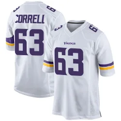 Youth Zeke Correll Minnesota Vikings No.63 Game Jersey - White