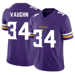 Youth Zemaiah Vaughn Minnesota Vikings No.34 Limited Vapor F.U.S.E. Jersey - Purple